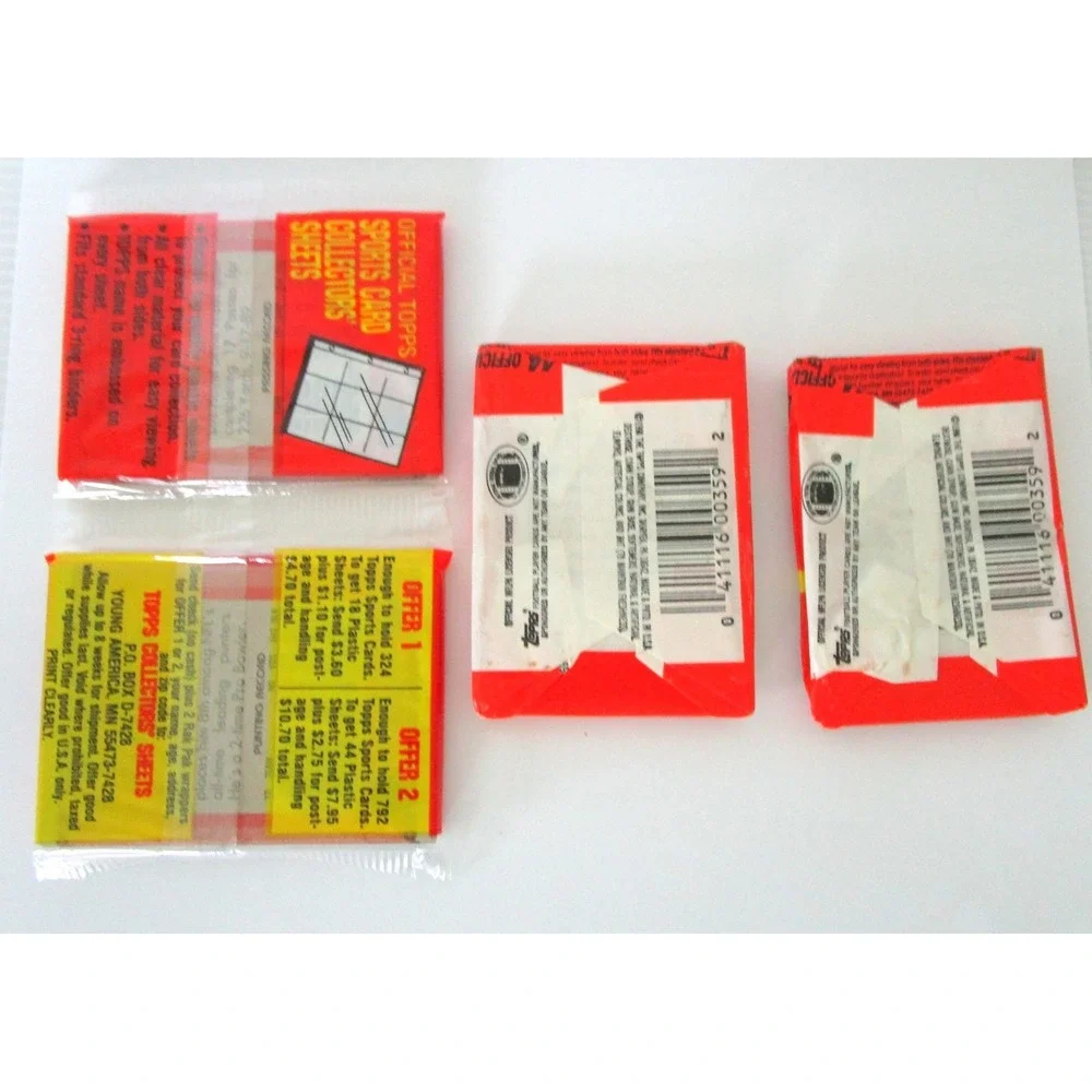 1990 Topps Football Unopened 2 Sealed Wax Pack 15 Trading Cards Gum + 2 more